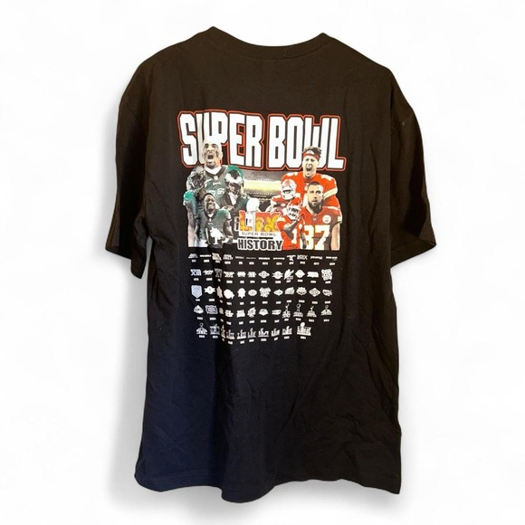 Philadelphia Eagles Kansas City Chiefs Shirt Mens Large NFL Football Super Bowl - Picture 3 of 7